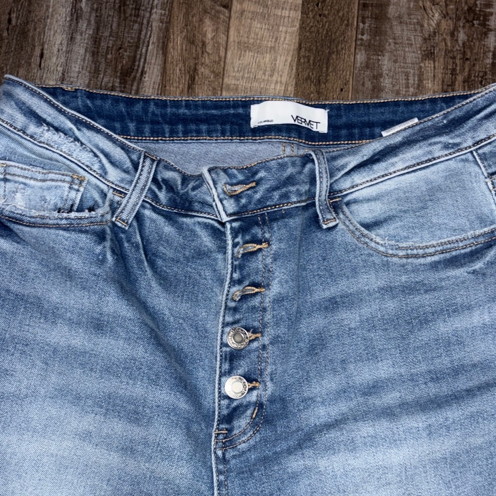 Vervet  distressed Women's Denim Blue Skinny Jeans size 32